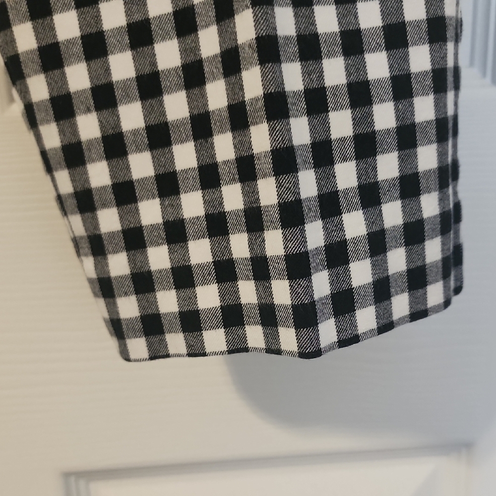 Talbots Black and White Checkered Cropped Pants - Picture 4 of 13